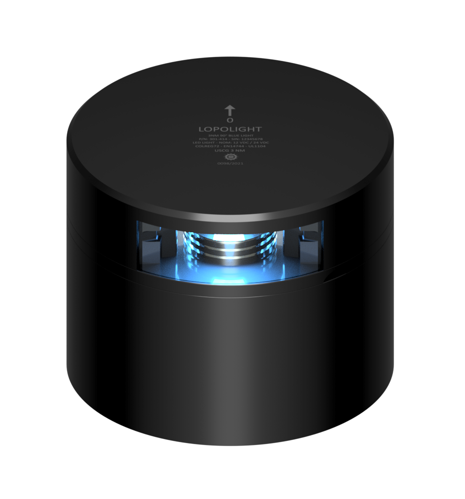3 nm 90° blue follow-me (blk), hor mnt 3 nm 90° blue follow-me (blk), hor mnt